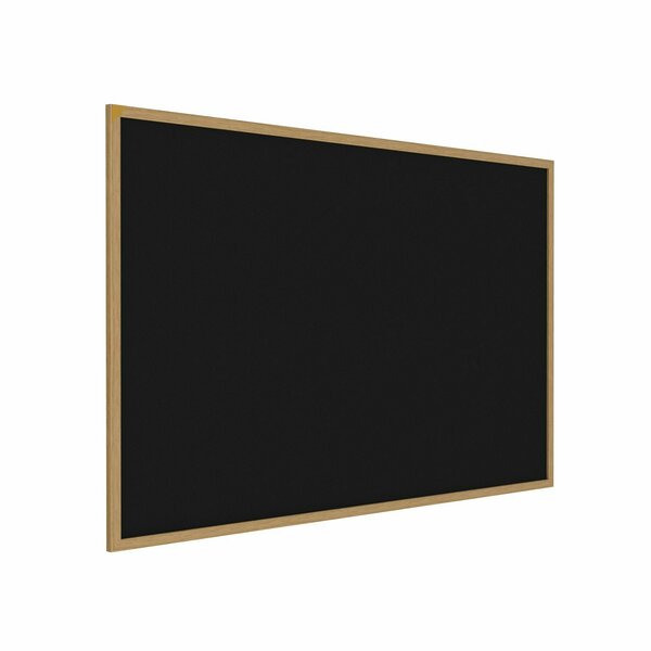 Ghent Rubber Bulletin Board 48-1/2"x120-1/2", Oak Frame WTR410-BK